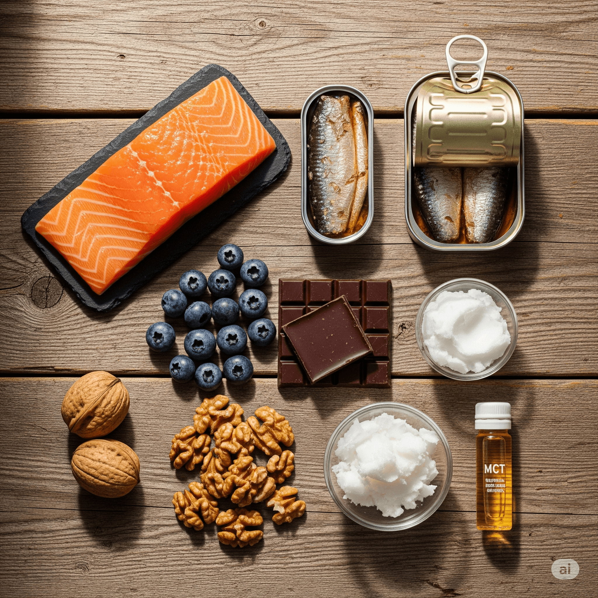 Healthy ketogenic foods supporting brain metabolism